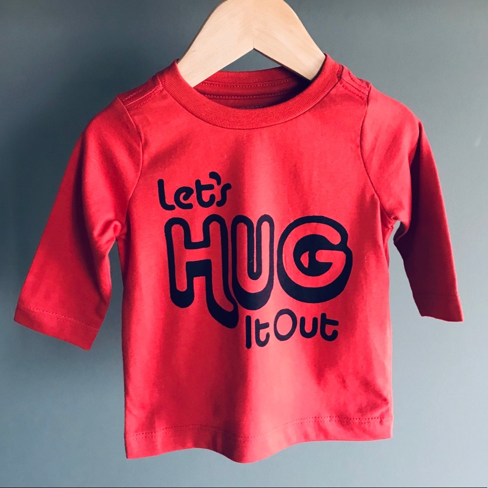 Gymboree Baby Boy Red Lets Hug It Out Tee